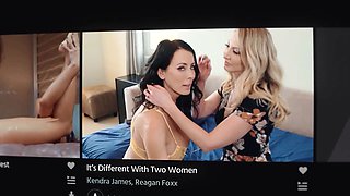 Girlsway - secretary Octavia Red’s lustful stare kindles Kenna James’s Sneaky Sex before interview