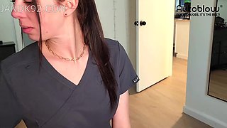 Nasty nurse uses Autoblow Ultra to MILK OUT dick