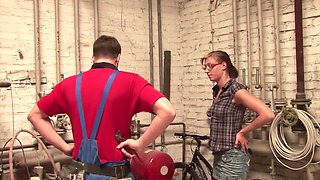 Young couple enjoys intense pounding and oral action with a mouthful of cum