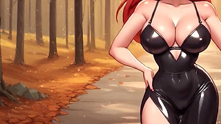 Sexy Big Tits Bouncing and Teasing! Latex Outfits Try on