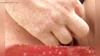 Putarankahotmilf Teasing Piss Secret on Beach - Big Ass Flashing Pussy Close Up