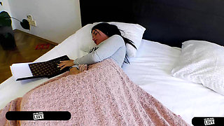 Katarina Rina Vibes Clit as Dean Pounds Her Shaved Cunt!