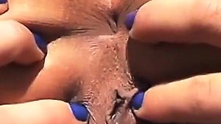 Busty Amateur Latina Playing with Her Boobs and Pussy with Milky Cream