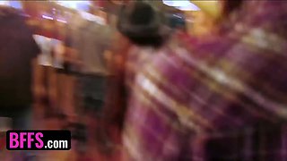 Bffs - hot besties having joy at the club take random dudes home for some hardcore gangbang