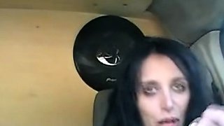 Teen in heat sucks big cock outdoors