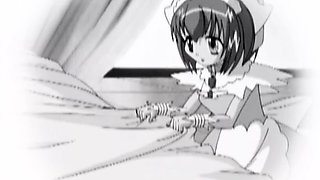 Cartoon babe toyed