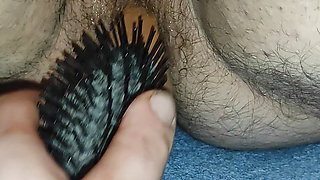 Hairbrush stuck in my girlfriend