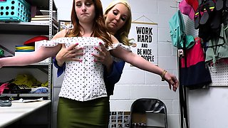 Redhead and Blonde Lesbian 69 and Cum