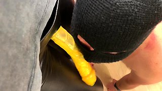 Naughty blonde femdom fetish hottie rams ass with strapon