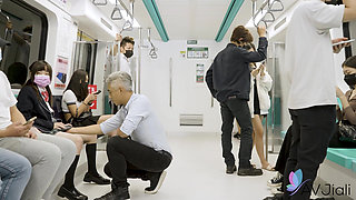 Yuli Gets Fucked by an Invisible Man on the Train