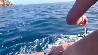 Fucked hot tanned girl on a jet ski pov