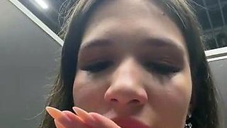 Shy_priincess masturbates in public toilet