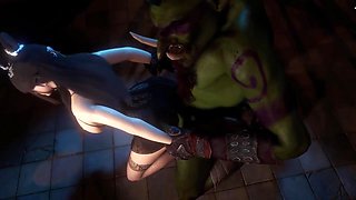 3d Bbw Hot Asian Milf Got Her Pussy Fucked So Hard By The Monster