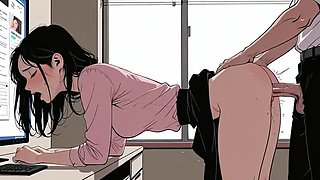 Hot MILF Office Gangbang Party - Group Fucking Fantasy