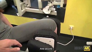 Hunt4k. impromptu pickup in the gym causes spunky sex gig
