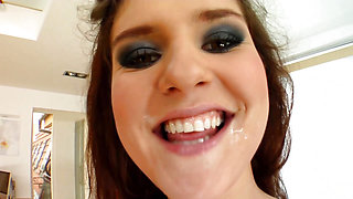 European, natural, natural tits, brunette, shaved pussy, lingerie, high heels, bikini, costume, sex toys, cowgirl