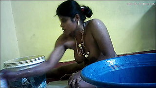 Indian village house wife bathing ass sexy wife