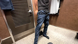 Mall Private Locker Room Cumshot Blowjob Flashing