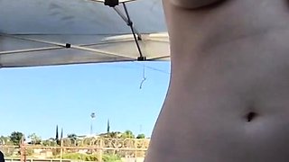 Amateur real small titted party teen slammed in gym class