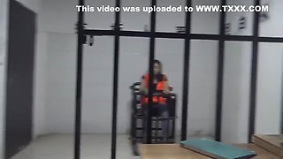 Chinese Prison Girl in Inescapable Metal Bondage