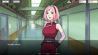 Mummy kunoichi trainer with big boobs helps Hinata futa