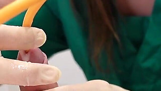 Medfet Catheter Play, Handjob and Imposed Orgasm with Vibrator