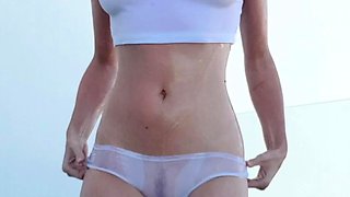 Blonde emo amateur solo masturbation