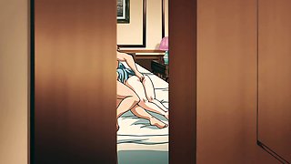 Hot hentai: guy fucks a shy blue haired girl who turns into a pleasure craving slut