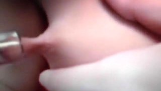 Crazy homemade Nipples, Dildos/Toys porn movie