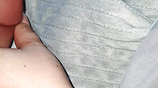 Step mom grabs step son dick in erection in bed