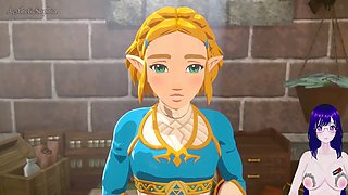 Busty Zelda chugs a vitality potion to ride Link's cock all day long
