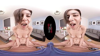Food Porn - Petite Brunette Rides - Sexlikereal