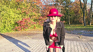 Autumn Outdoor Striptease