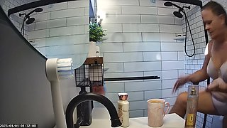 Found Hidden Cam Footage of My Mom Mrs. Joanne Tanner the Real Public Schoolteacher in the Shower on my Dad's Computer 7