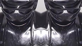 Cum eating for Lady Valeska's rubber clinic