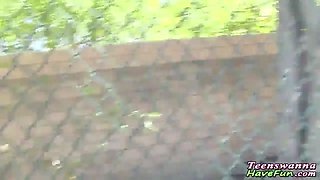 Real teenie gets facial