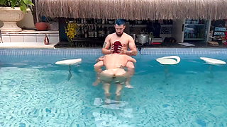 explicit sex in the pool of the inn in Rio de Janeiro