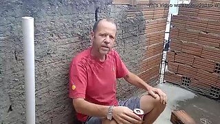 Hot bricklayer fucks hard on construction site - oral and sex action