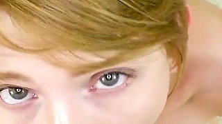 Nora Ivy Big Tits Redhead Tattooed POV Cum Swallow Blowjob on Knees