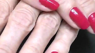 Classic Elegant Red Fingernails in the Afternoon, Lady Victoria Valente