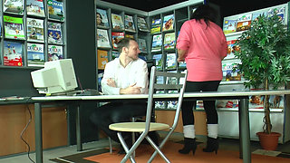 Amateur German Slut Rides Dick in the Office