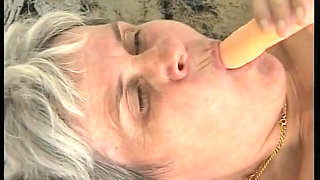 Silver hair mature feeling hot