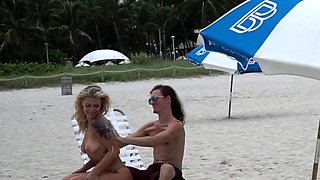 Busty amateur blonde banged in public outdoor