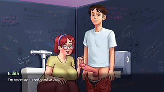 Korean hot aunty in summer time saga new