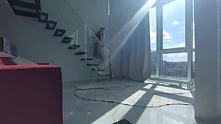 Sexy Redhead GinnaGg Fingers Her Hairy Pussy Until She Squirts & Moans