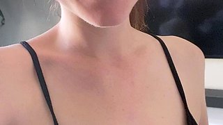 Amateur big ass brunette teen with