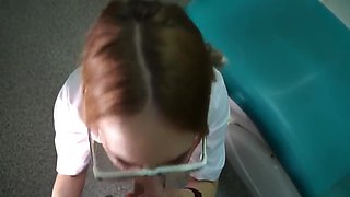 Fucked Doctor In The Dental Office, She Sucked Dick And Cum