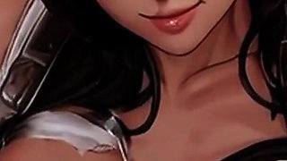 Big Titty Tifa Serves up Big Natural Glasses of Milk