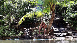 Alone in a Waterfall