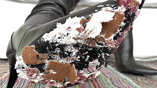 Smoking Mistress and Delicious Dessert From Boot Soles, POV Clip, Lady Victoria Valente